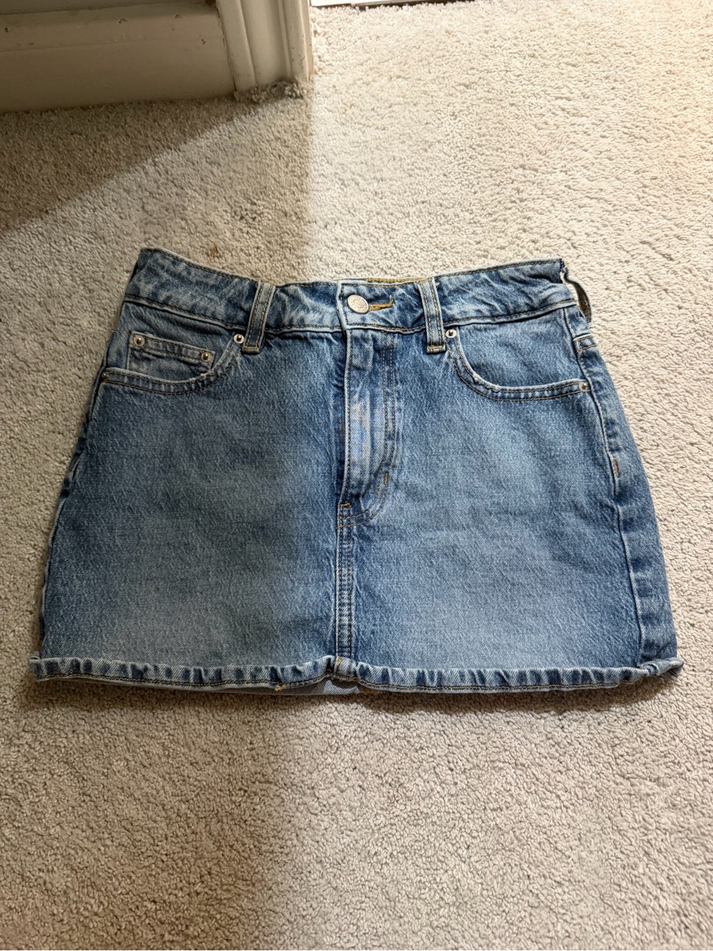 PacSun Light Blue Denim Mini Skirt